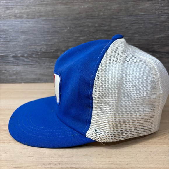 Vintage United Hat Cap Snapback Blue Trucker Patch Logo - Picture 6 of 11
